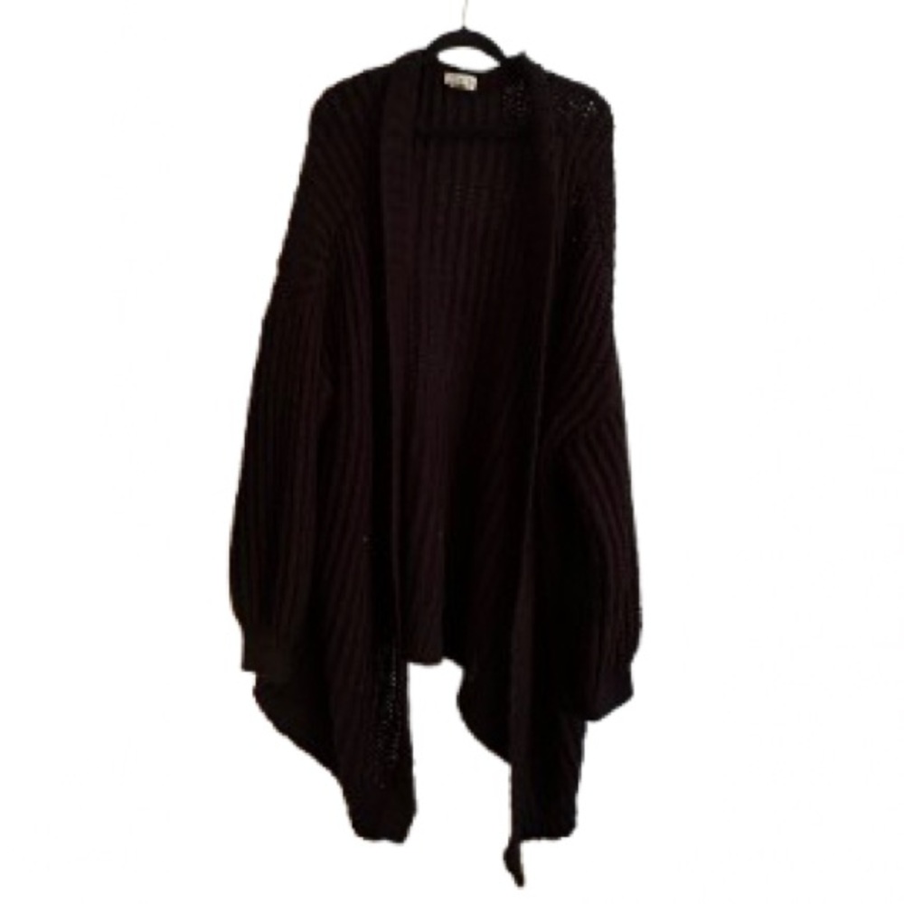 Blu Dahlia chic Black Women's Popcorn Cardigan - Size 3X